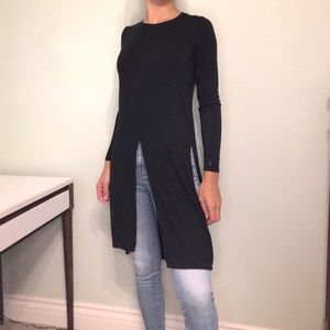 Cuddl Duds long slit shirt